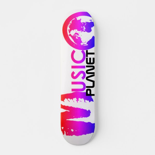 MUSIC PLANET Skateboard, 7¾" Deck (Front)