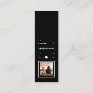 Music Player Artist and Song Bookmarks Card