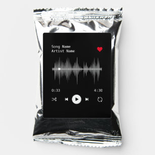 Music Player Artist and Song Personalized Black Coffee Drink Mix