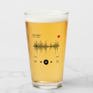 Music Player Artist and Song Personalized Glass