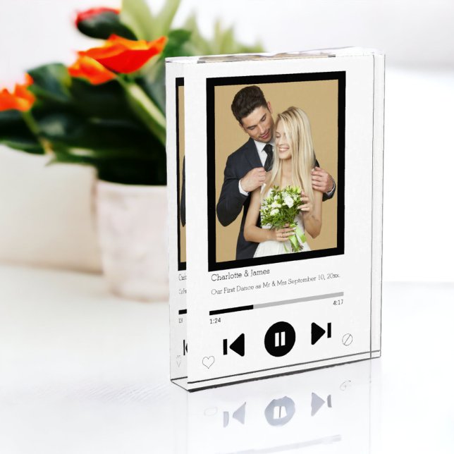 Music Player First Dance Photo (Music Player First Dance Photo block from Ricaso.  Add your own photograph/text. newly wed keepsake)