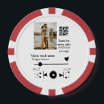 Music player personalized couple love q r code tex poker chips<br><div class="desc">For music lovers like us</div>