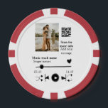 Music player personalized couple love q r code tex poker chips<br><div class="desc">For music lovers like us</div>