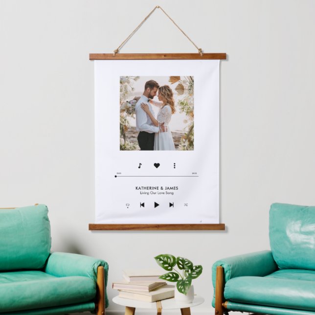 Music Player Photo Frame Personalized Hanging Tapestry (Living Room)