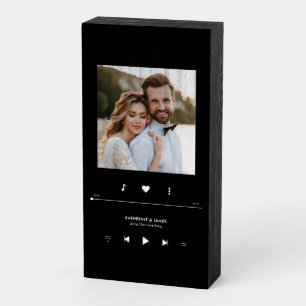 Music Player Photo Frame Personalized Wooden Box Sign