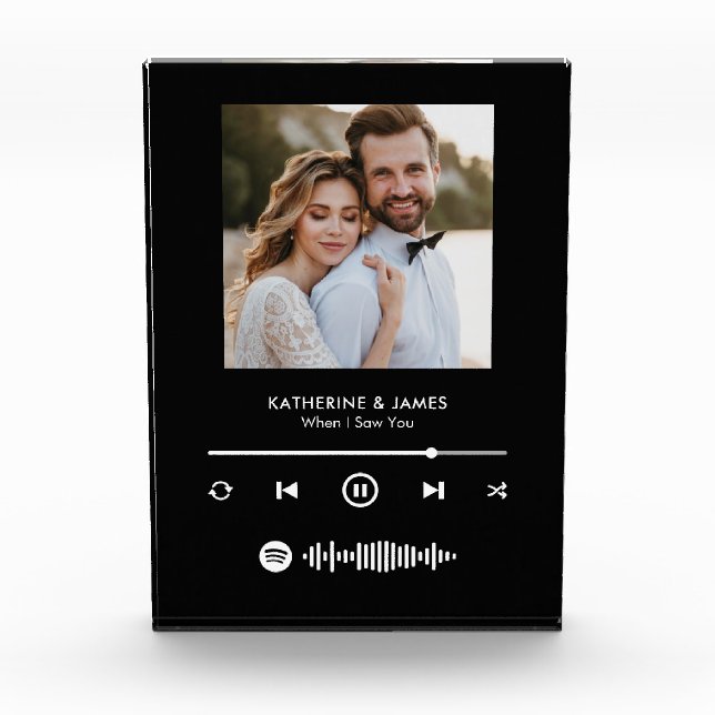 Music Player Photo Frame With Custom Spotify Code (Front)