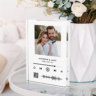 Music Player Photo Frame With Personalized QR Code Block