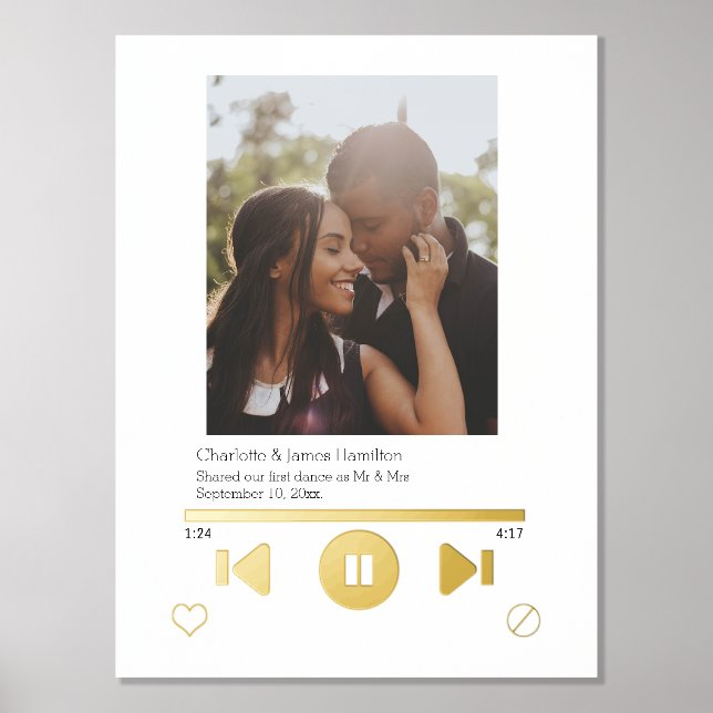 Music Player Photo Personalized Foil Prints (Front)