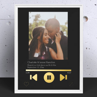 Music Player Photo Personalized Foil Prints