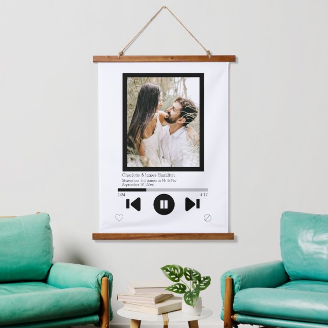 Music Player Photo Personalized Hanging Tapestry (Living Room)
