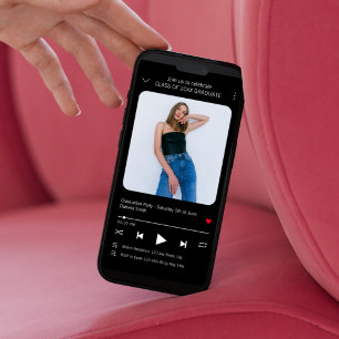 Music Player Song Photo Graduation 2026 Invitation