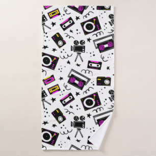 Music player,tape recorder,videotape,movie camera, bath towel