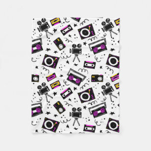 Music player,tape recorder,videotape,movie camera, fleece blanket