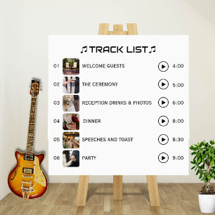 Music Player Track List Order of Events Wedding Fo Foam Board