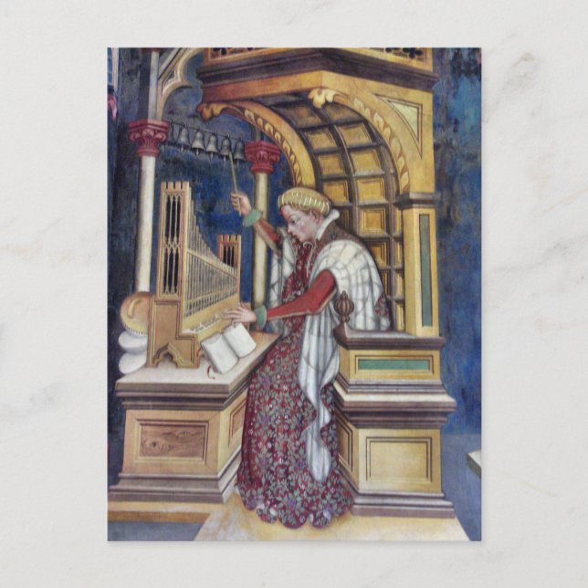 Music, Playing the Organ by Gentile da Fabriano Postcard (Front)