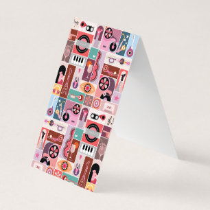 Music pop art  business card