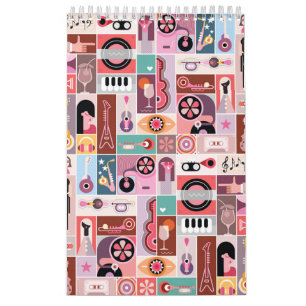 Music pop art  calendar
