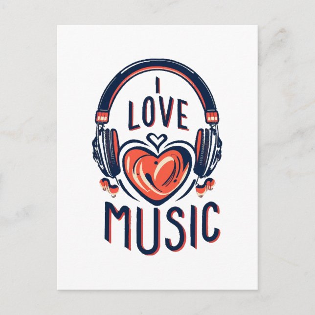 music  postcard (Front)