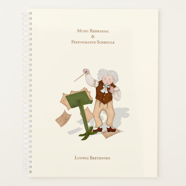 Music Practice & Performance Schedule Personalized Planner (Front)