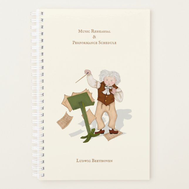 Music Practice & Performance Schedule Personalized Planner (Front)