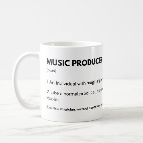 Music Producer And Audio Engineer Production Coffee Mug