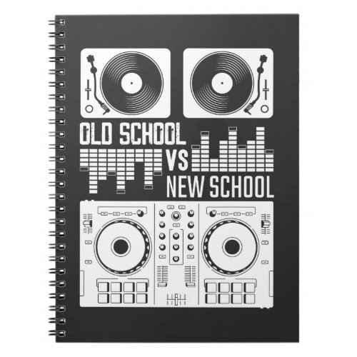Music Producer DJ Old School Vinyl electro Techno Notebook