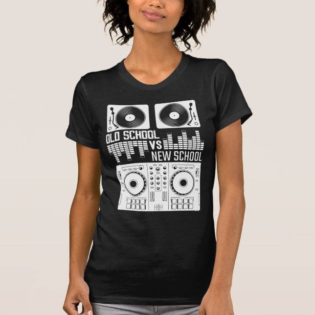 Music Producer DJ Old School Vinyl electro Techno T-Shirt (Front)