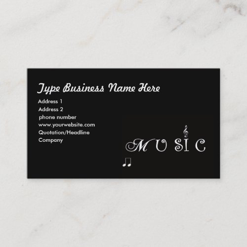 Music Professional  Business Card