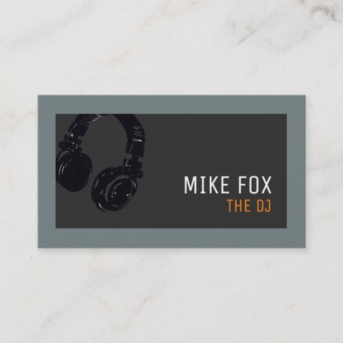 music professional DJ business card with headphone