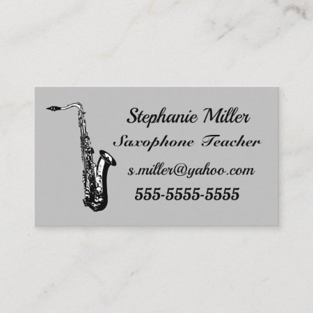 Music Professional. Saxophone. Business Card