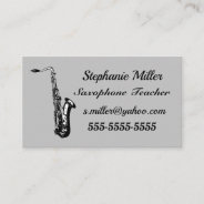 Music Professional. Saxophone. Business Card at Zazzle