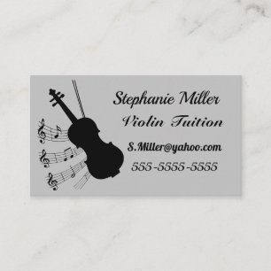 Music Professional. Violin. Business Card
