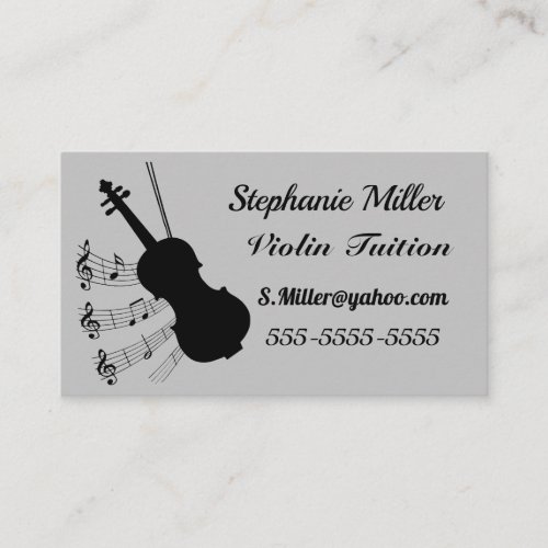 Music Professional Violin Business Card