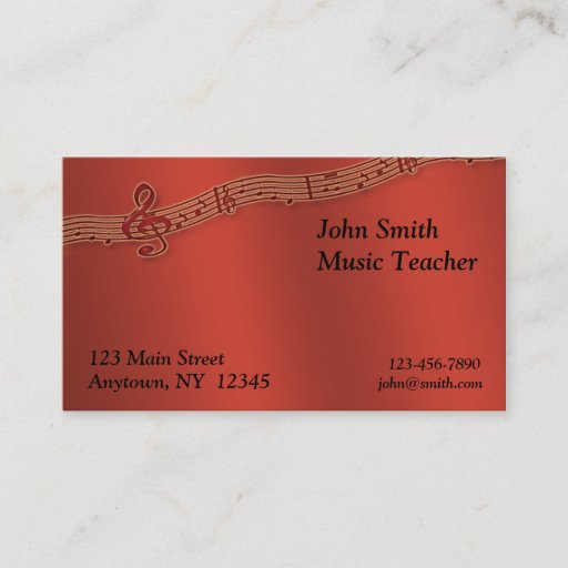Customizable Music Profile Card Business Cards