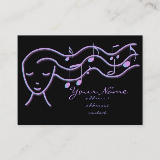 Customizable music profile card business card template