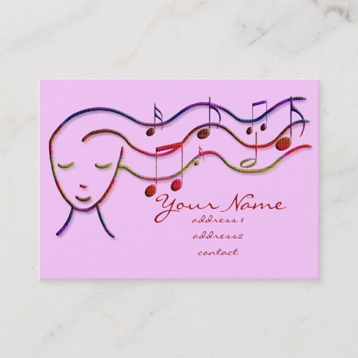 Customizable music profile card business card templates