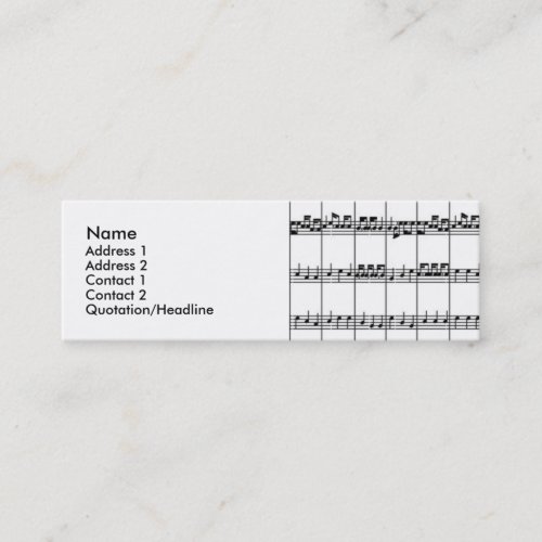 Music Profile Cards Business Cards