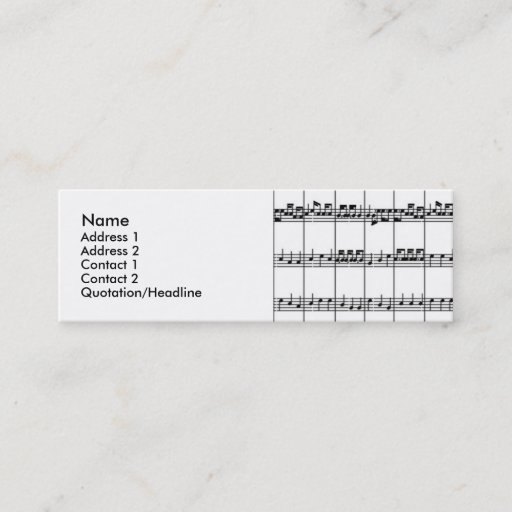 Customizable Music Profile Cards Business Cards