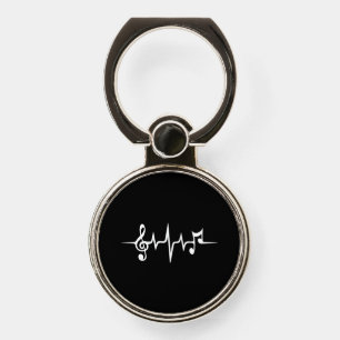 Music Pulse Notes Clef Frequency Wave Sound Phone Ring Stand