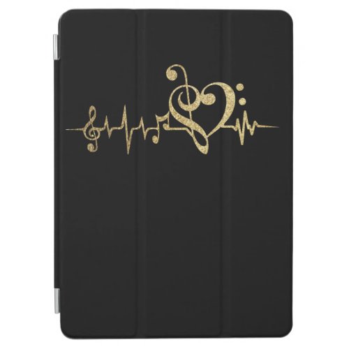 Music Pulse Notes Clef Heartbeat iPad Air Cover
