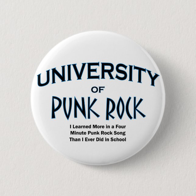 music-punk rock button (Front)