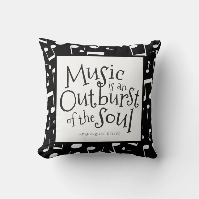 Music Quote Frederic Delius Throw Pillow Gift (Front)
