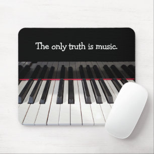 Music Quote on Piano Keyboard  Mouse Pad