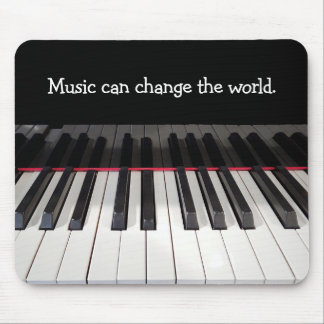 Music Quote on Piano Keyboard Mouse Pad
