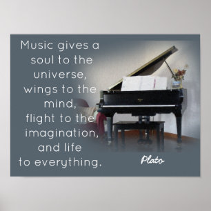 Music Quote - Plato - Art Print
