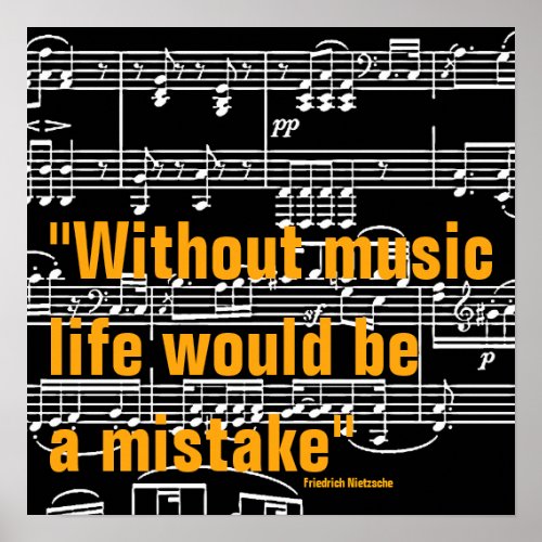 music quote poster