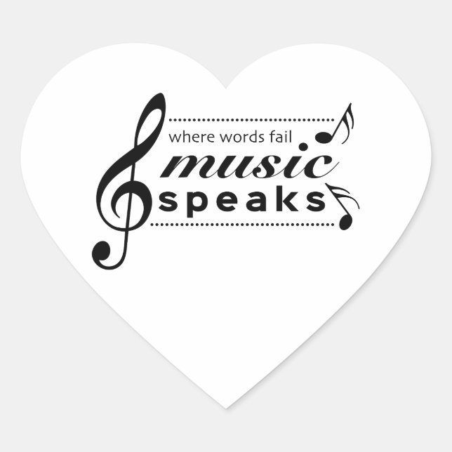 Music Quote Sticker l Music Speaks (Front)