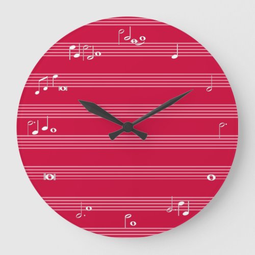 Music reading beats time clock _ red