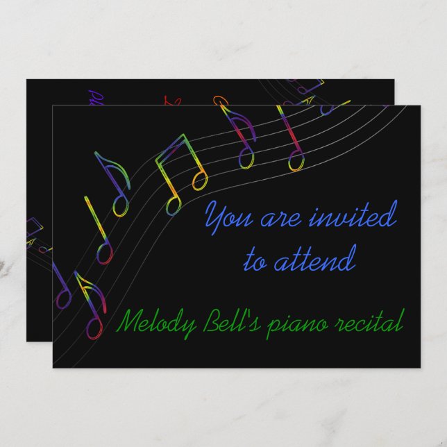 Music Recital Invitation (Front/Back)