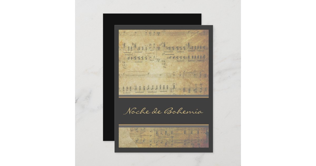 Music Recital or Concert Sheet Music Invitation | Zazzle